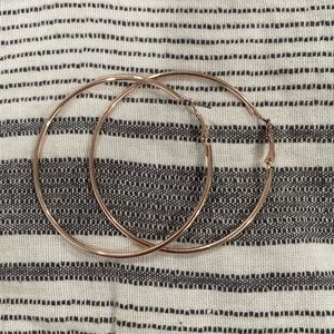 Rose gold hoops